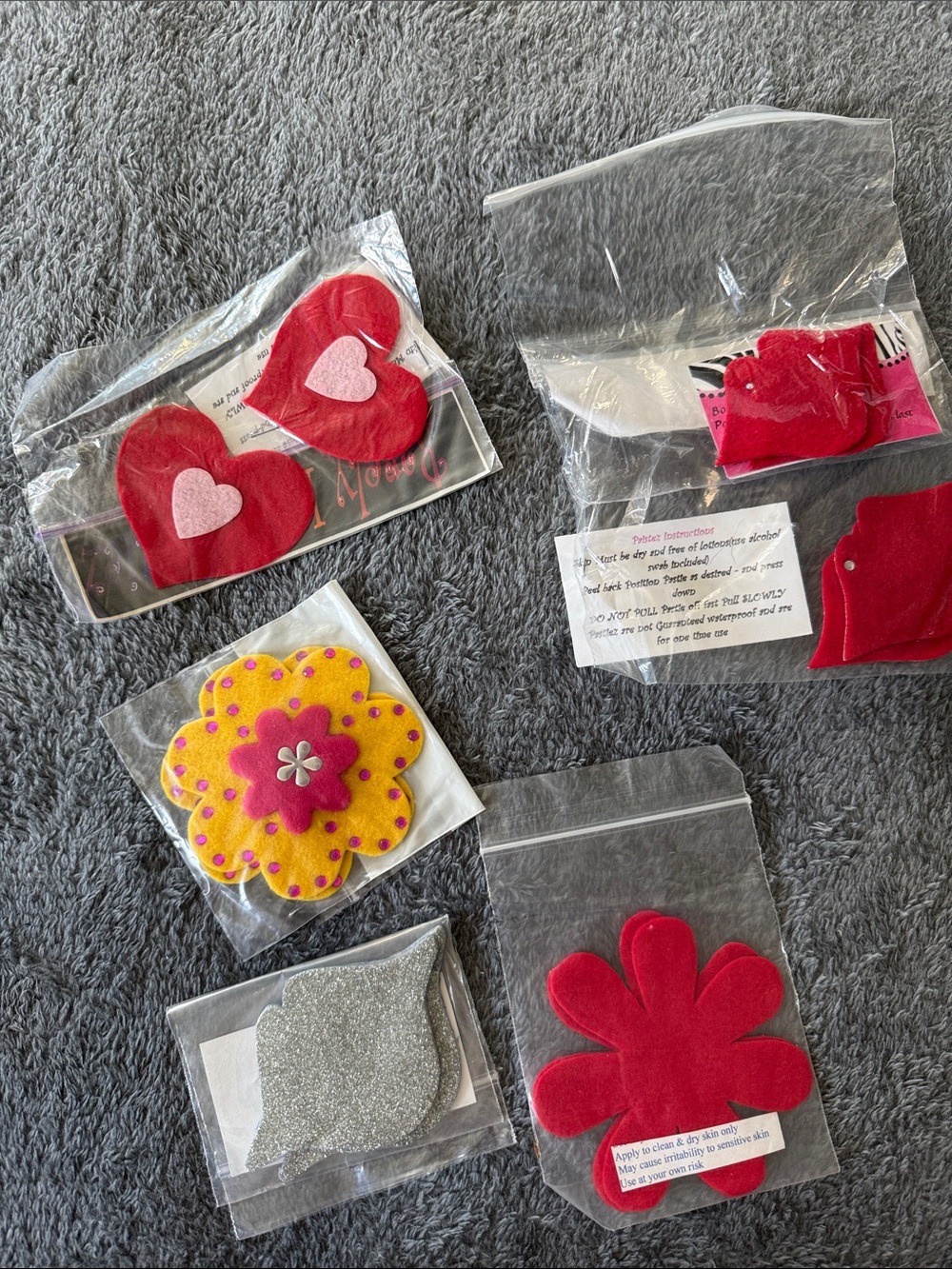Felt Glitter Pasties … You Pick